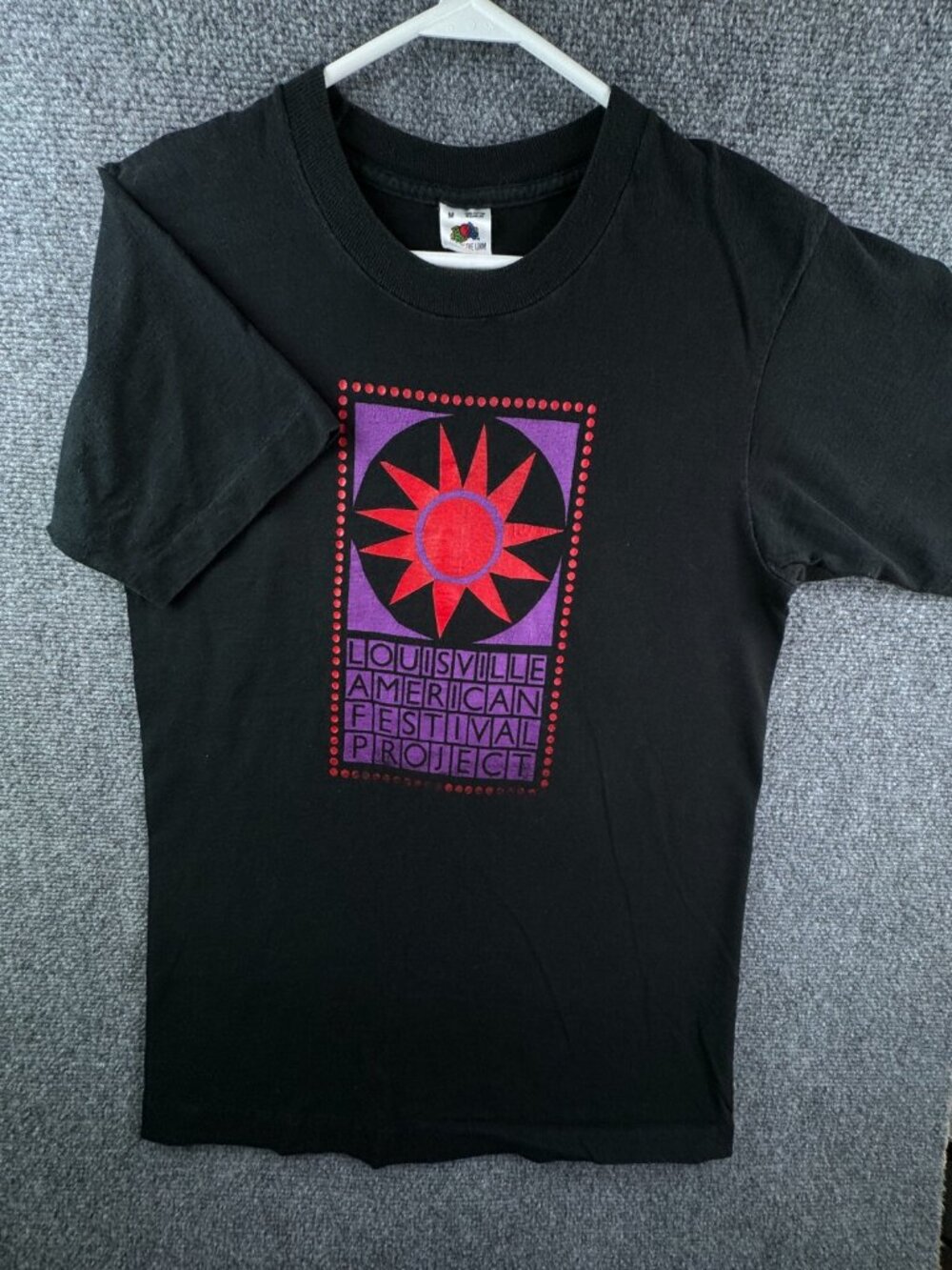 VTG Louisville American Festival Project T Shirt Black Graphic Print Medium Fotl